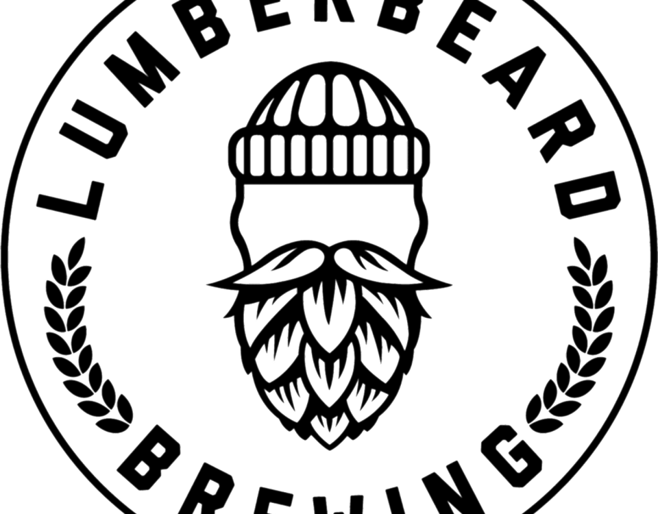lumberbeard Brewing logo, lumberjack with hat and beard