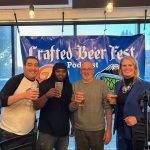 Kelso Hilanders Mary Beth Tack and Rick Davis at crafted beer festival podcast